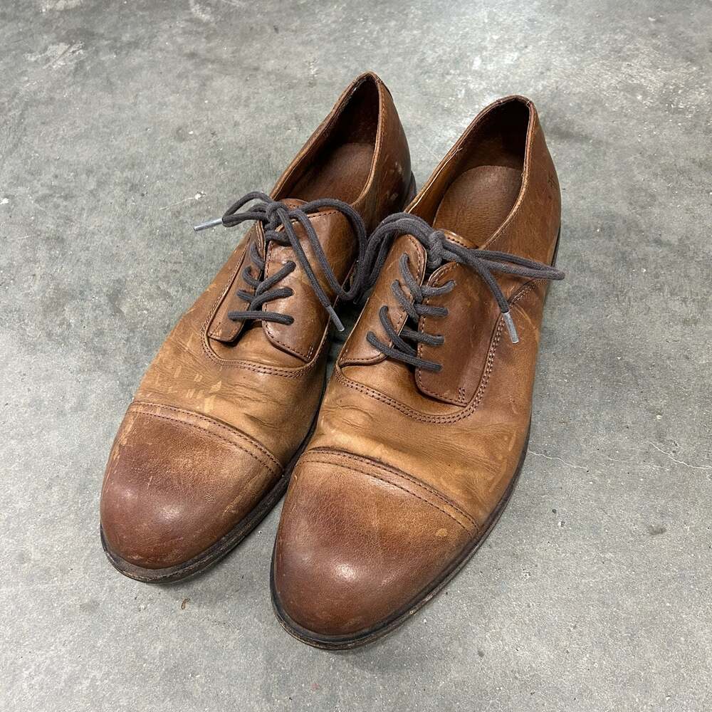 The Frye Company Brown Leather Oxford Dress Shoes Classic Style